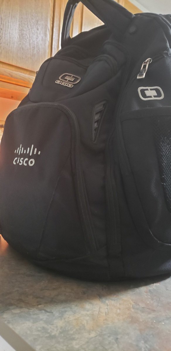 jerdopier's tweet photo. @jolla @Nomaticgear My #CLUS2017 Ogio bag from the Cisco Store has held up well with a Sidekick, laptop, multiple APs, power bricks, and tools. Lota of miles have been walked with it on my back. https://t.co/CASHo4kBBP