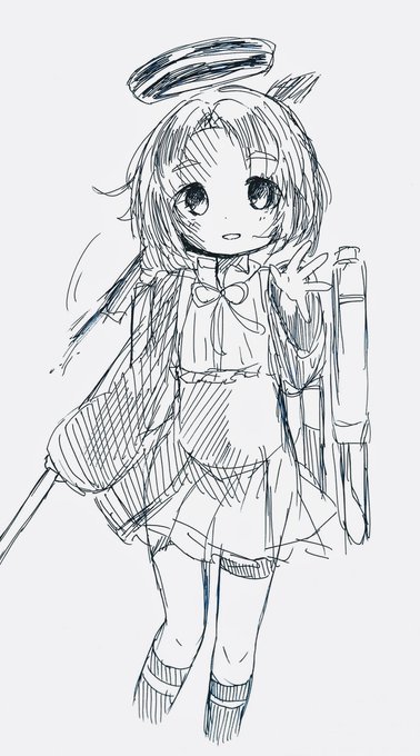 原稿やらで忙しそうなのでボールペン一発がきろりたつ(すこし成長版)でもどうぞ 