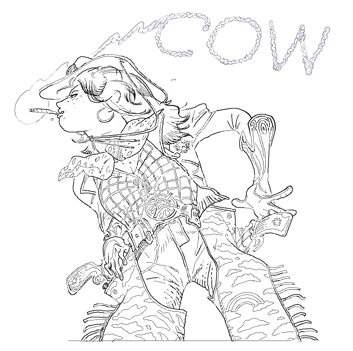 my new favorite thing to draw is cowboys ? 