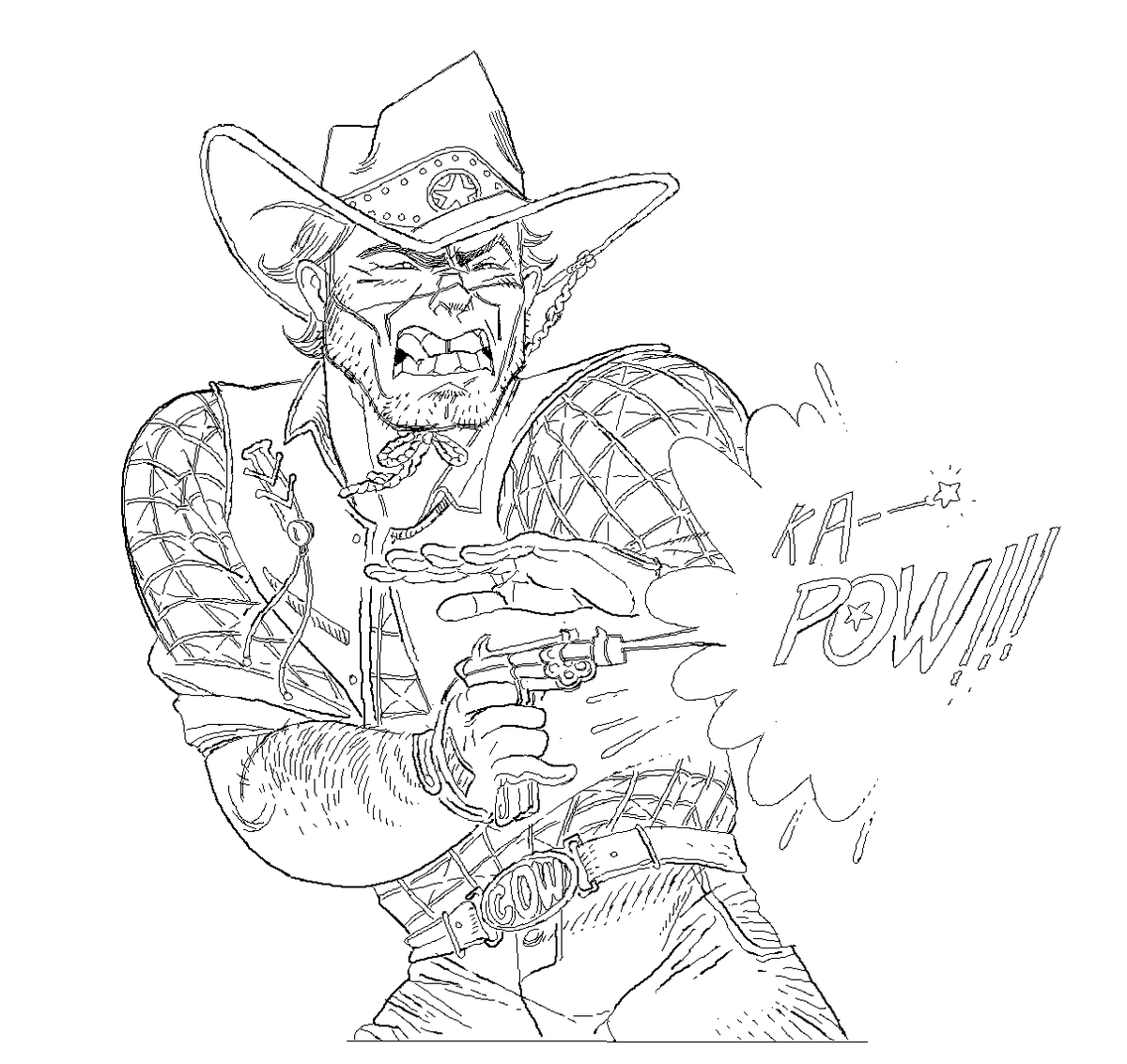 my new favorite thing to draw is cowboys ? 