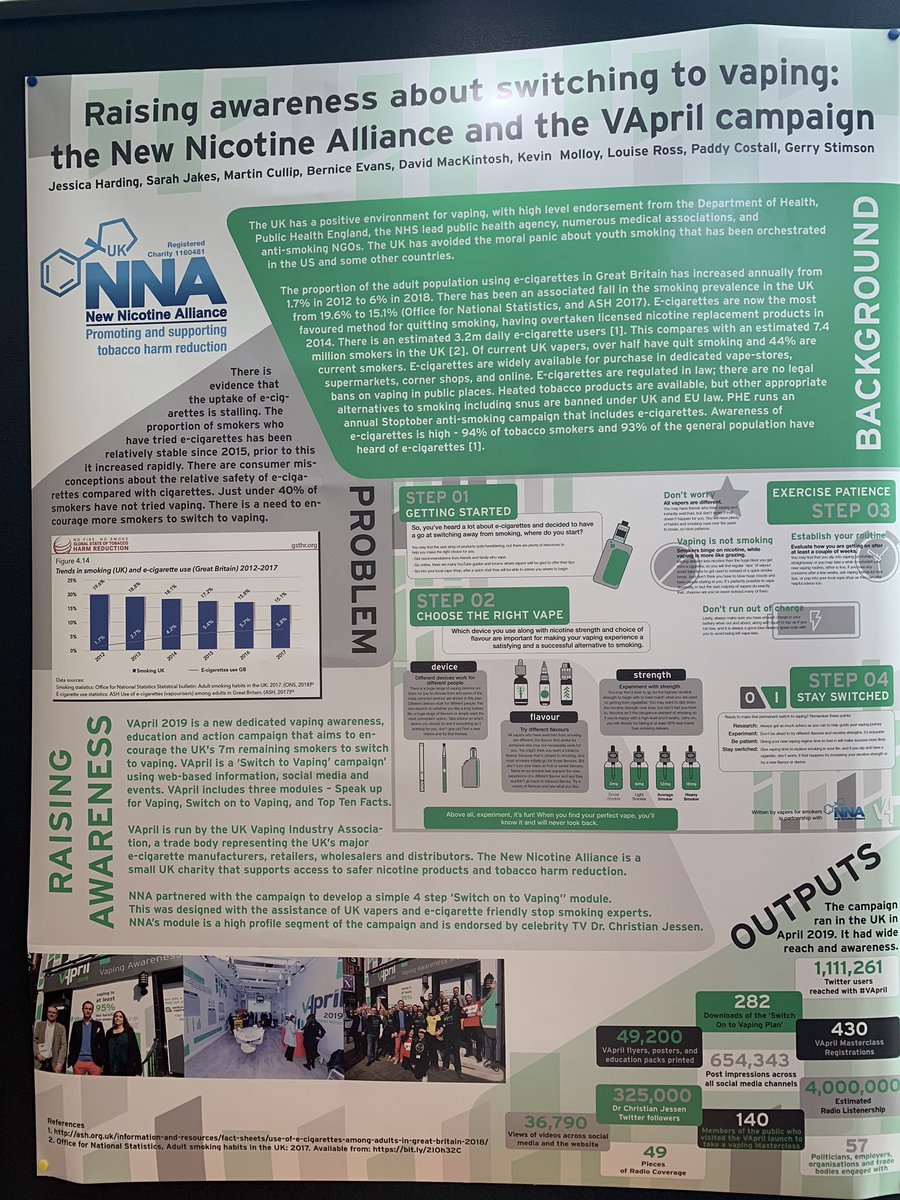 Vaping_Industry's tweet photo. Enjoying seeing the @NNAlliance #vapril poster 12 at @GFNicotine. Shows what can be done to raise awareness of vaping to help smokers make that switch ππ #SwitchOnVaping #SpeakUpVaping https://t.co/1x2Pzqop90