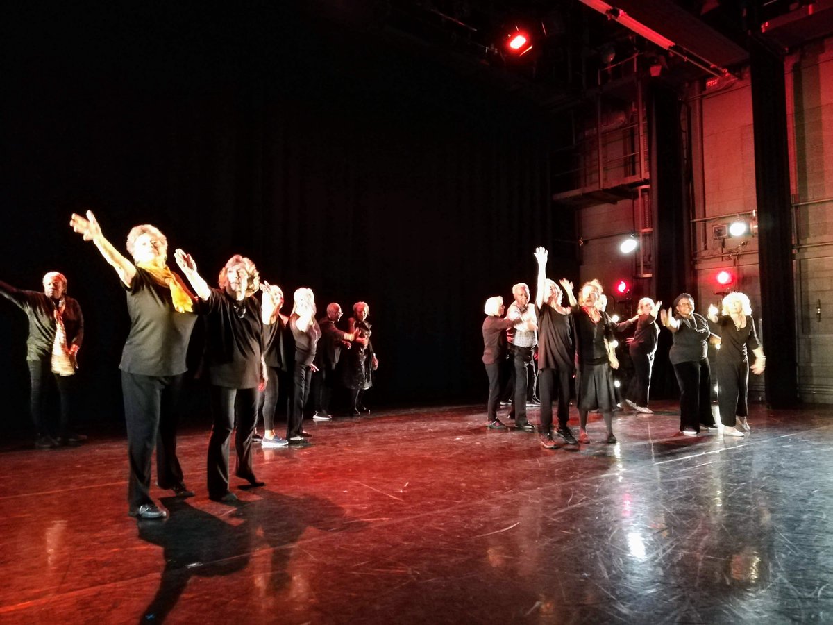 EastLondonDance's tweet photo. Such a fantastic morning with Leap of Faith at our #ElixirExtracts rehearsal @Sadlers_Wells It's a pleasure to take part in this fantastic event celebrating elder's dance. Looking forward to our performance on Sunday! Find out how to join the class here https://t.co/Bsh2JJBOr3 https://t.co/8GRdI7AtAT