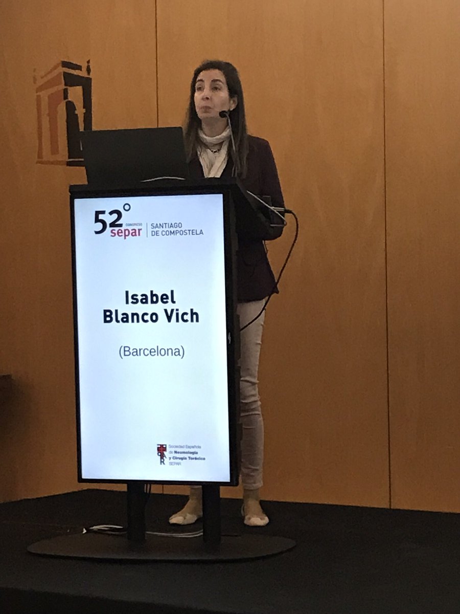 J_AlbertBarbera's tweet photo. Isabel Blanco, Neumología @hospitalclinic @idibaps , seleccionada para Presentaciones SEPAR Oro por su trabajo sobre survivina en #hipertensionpulmonar, en Santiago de Compostela 2019. Un merecido reconocimiento. Enhorabuena! #SEPARhacecamino  @CIBERES #proyectoEMPATHY https://t.co/CzlArrM7Zg