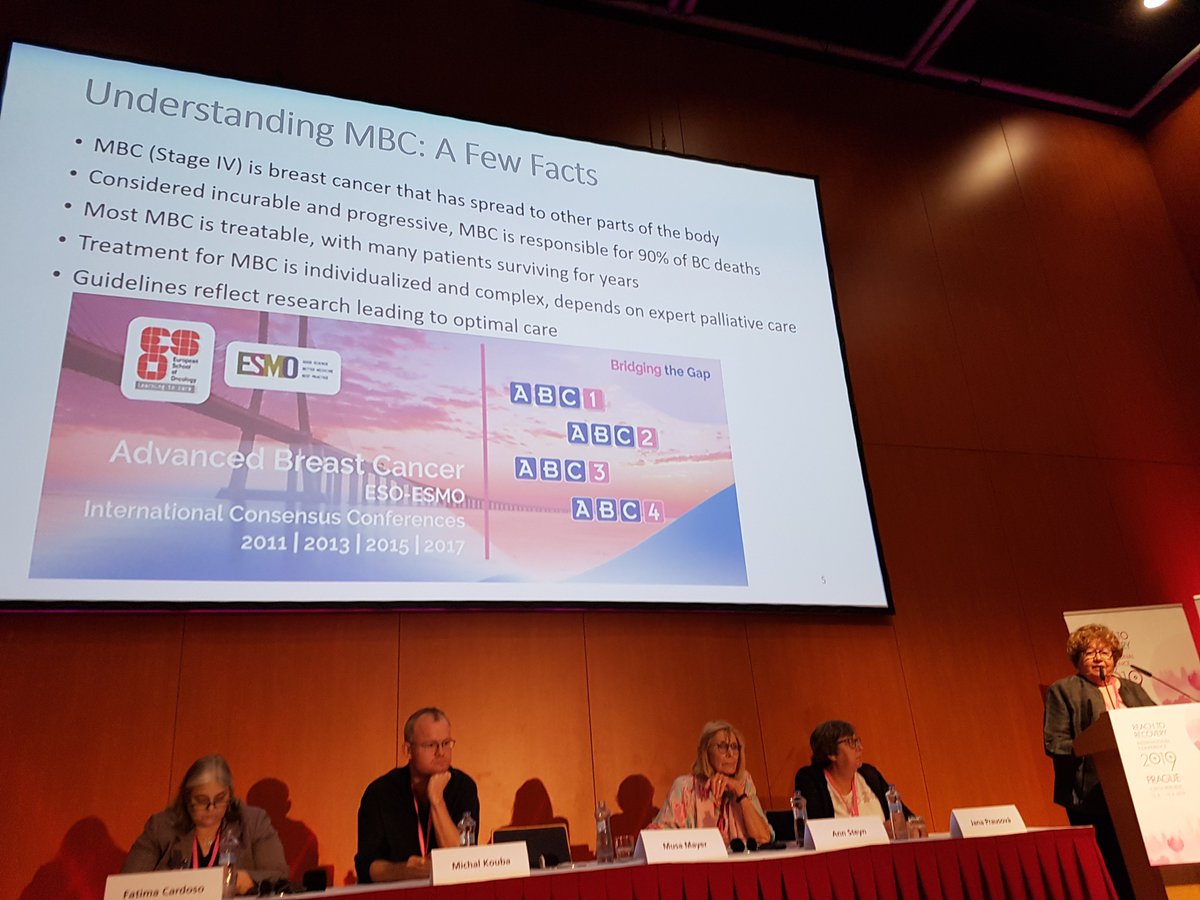 ESOncology's tweet photo. Understanding advanced #breastcancer is important, @musamayer explains the facts during the #reachtorecovery conference. More on this during the ESO-ESMO Advanced Breast Cancer International Consensus conference later this year (#ABClisbon). To learn more https://t.co/kftrvrgK4h https://t.co/U9ltFaVRTo