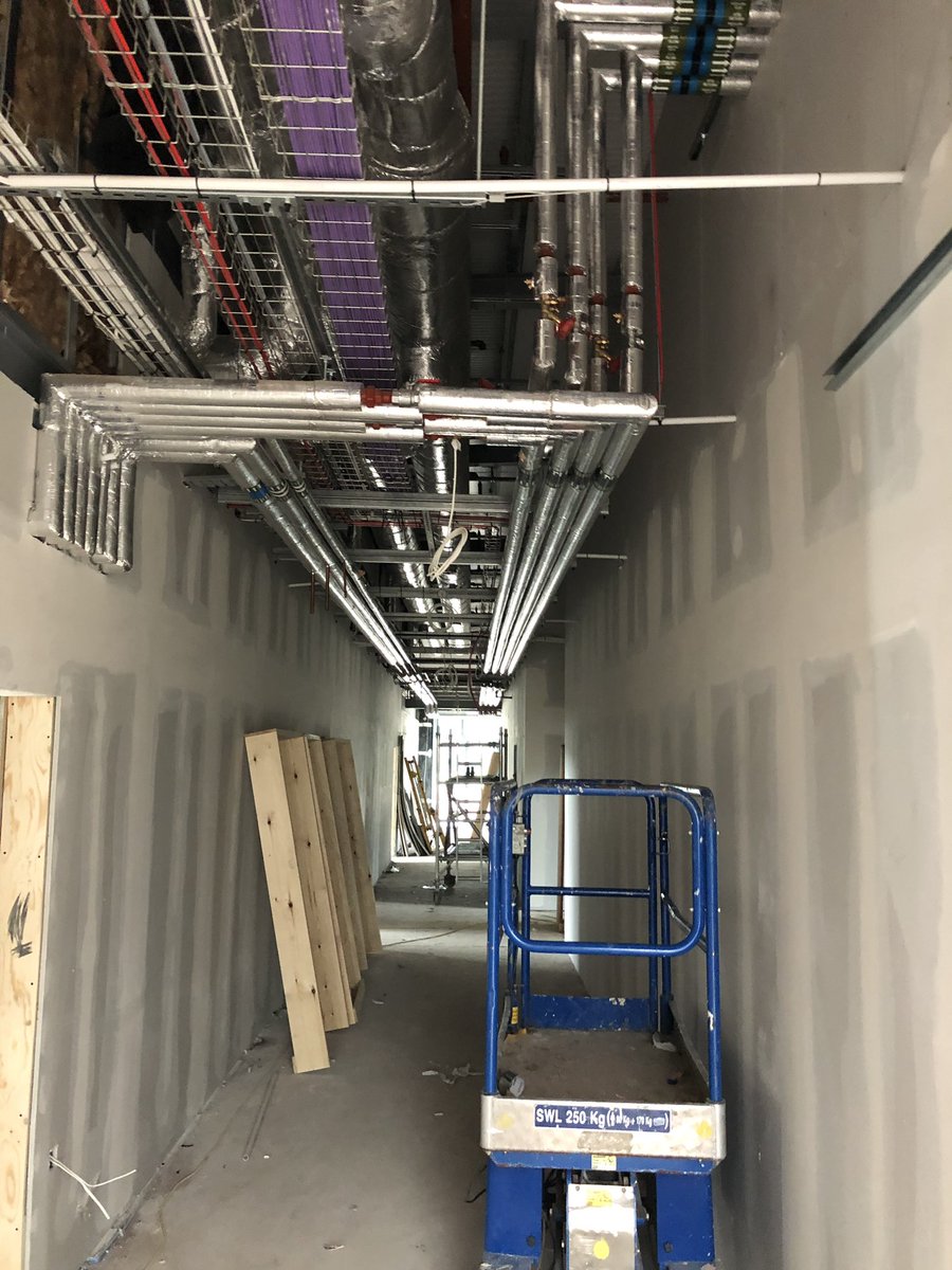PeacewardS's tweet photo. Progress at a school at derby we are working on #PeaceWard #pipework #pipefitter #plumbing #steel #pegler #Mechanical https://t.co/sVsvWbkY6E