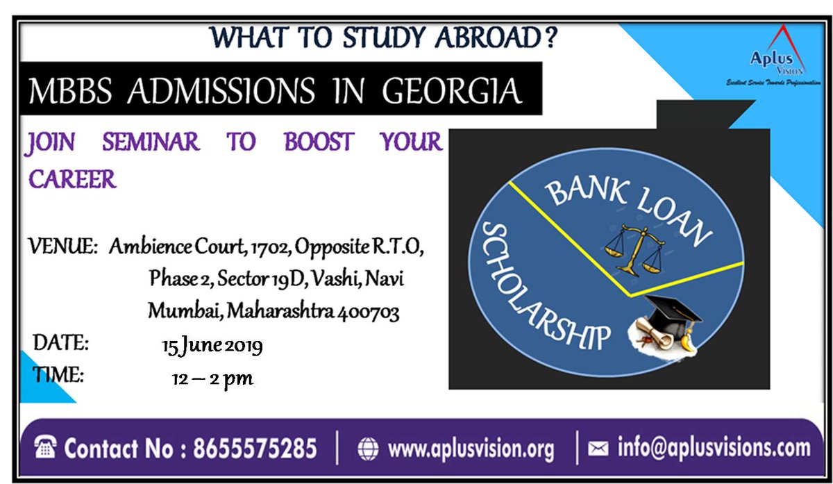 EventsAplus's tweet photo. WANT TO STUDY ABROAD?
Join Seminar At Aplus Vision
Boost Your Career.
Clear Queries For Great Future!!!π
#AplusZeitgeistEvent #AplusVision #Aplustechnologies #eventprofs #event #eventmanagers #socialmedia #eventprofs #Seminars #eventbrite #Exhibitions https://t.co/RHq2UOuj4o