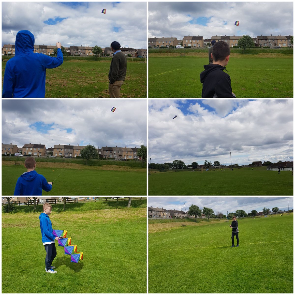 Great kite flying session with Mr Sims (SFL). @LossieHigh <a href="/LossiehighSfl/">SFL Department</a>