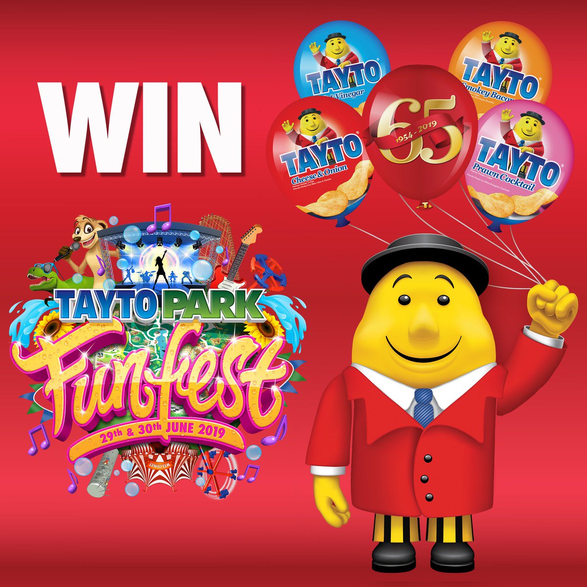 MrTaytoIreland's tweet photo. I have a pass for FunFest at Tayto Park to giveaway to celebrate #NationalTaytoDay - just reply using #NationalTaytoDay for your chance to win!! https://t.co/4sucD1M2I8
