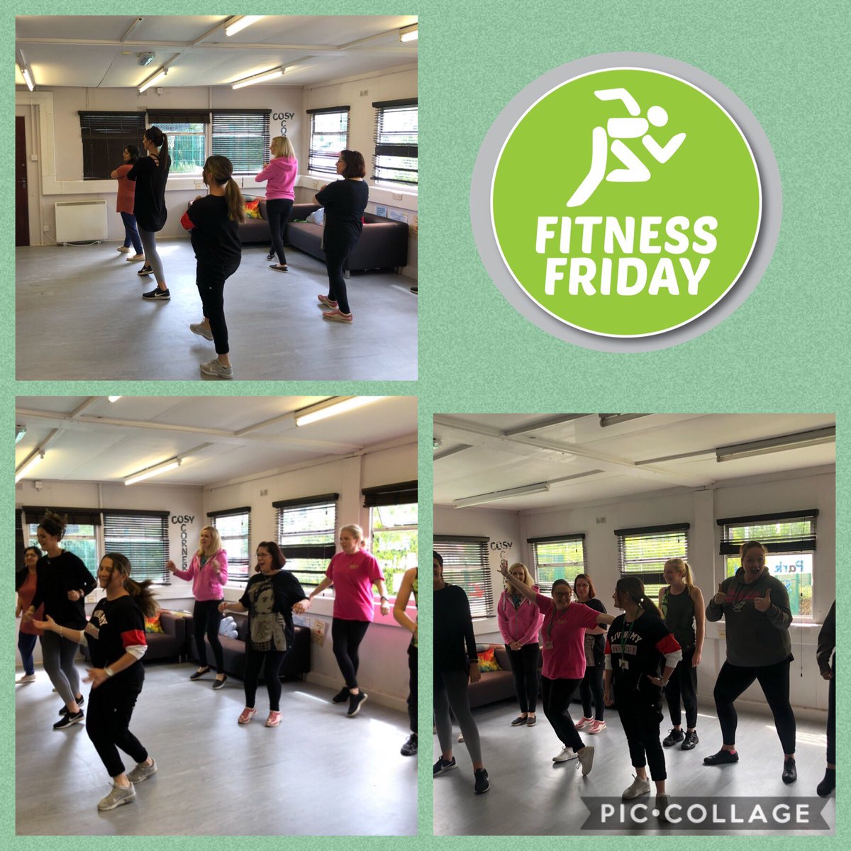 As part of Fitness Friday, staff take part in lunchtime activities to inspire and encourage children to keep active. Many of our staff members took part in a dance class during their lunch hour today. #fitnessfriday #inspiringchildren