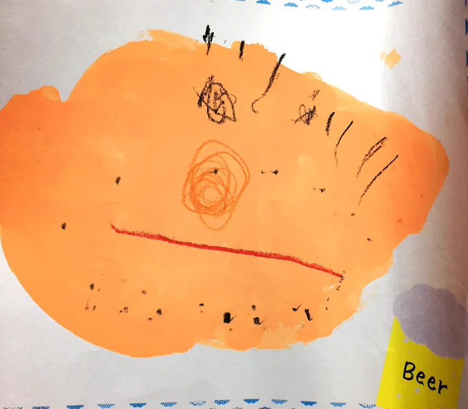 娘さんが幼稚園で描いた父の日の似顔絵が似すぎてて天才…? 