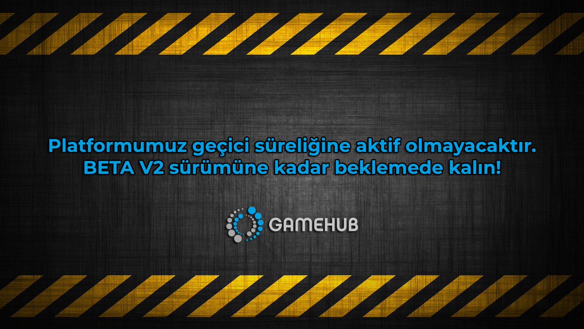 BAKIM | Bulut Oyun Platformumuz geçici süreliğine aktif olmayacaktır. BETA V2 sürümüne kadar beklemede kalın! #gamehub