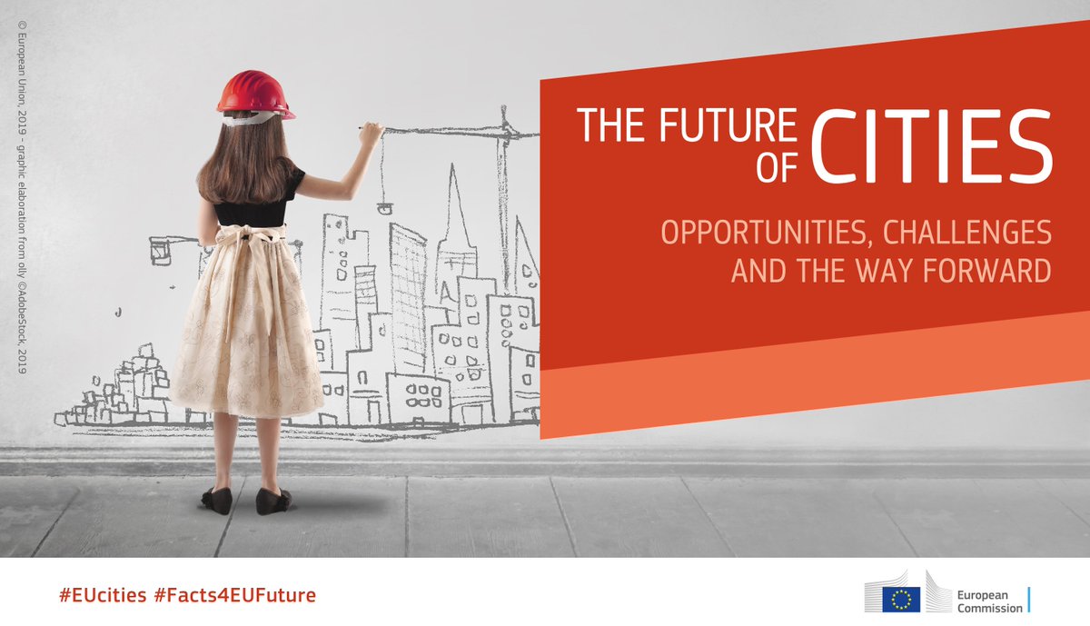 EU_JRC's tweet photo. How will #cities evolve? 🏙️
How do we adapt? 🤔
Which solutions do we have? 💡

Today we launch our report: "The Future of Cities"  - an overview of challenges &amp; opportunities for cities ➡️https://t.co/37eBVsFjln   

#EUcities #Facts4EUFuture https://t.co/WuxEE6Ot11