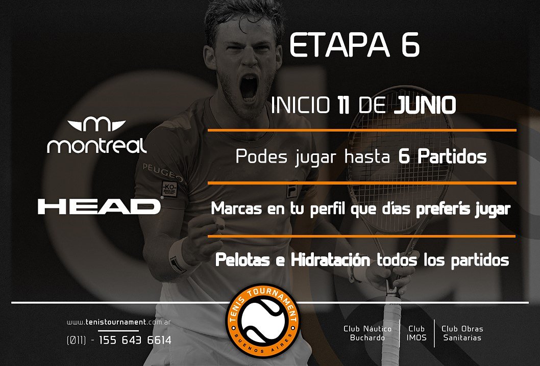 TenisTournament's tweet photo. 🏆 Reserva tu lugar para la #Etapa6 contactándonos via WhatsApp al 📲155 643 6614 y #jugatenis . 
🎾 4 Categorías
🎾  Torneo de Eliminación Directa
🎾 Vos elegís los días se juego
🎾 Hidratación y pelotas nuevas todos los partidos
 #tenista #torneosamateurs #torneodetenisamateur https://t.co/IJXf4e9MpX