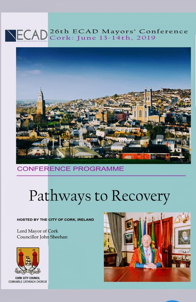 GinglesRonan's tweet image. 26th European Cities Against Drugs (#ECAD) Mayors Conference -#PathwaystoRecovery- ends in Cork's Imperial. Gathered experts in field of addiction and long-term recovery support services. Local site visits this PM. 
👏 organiser @KieranO33406345 @corkcitycouncil. ''Trojan work!''