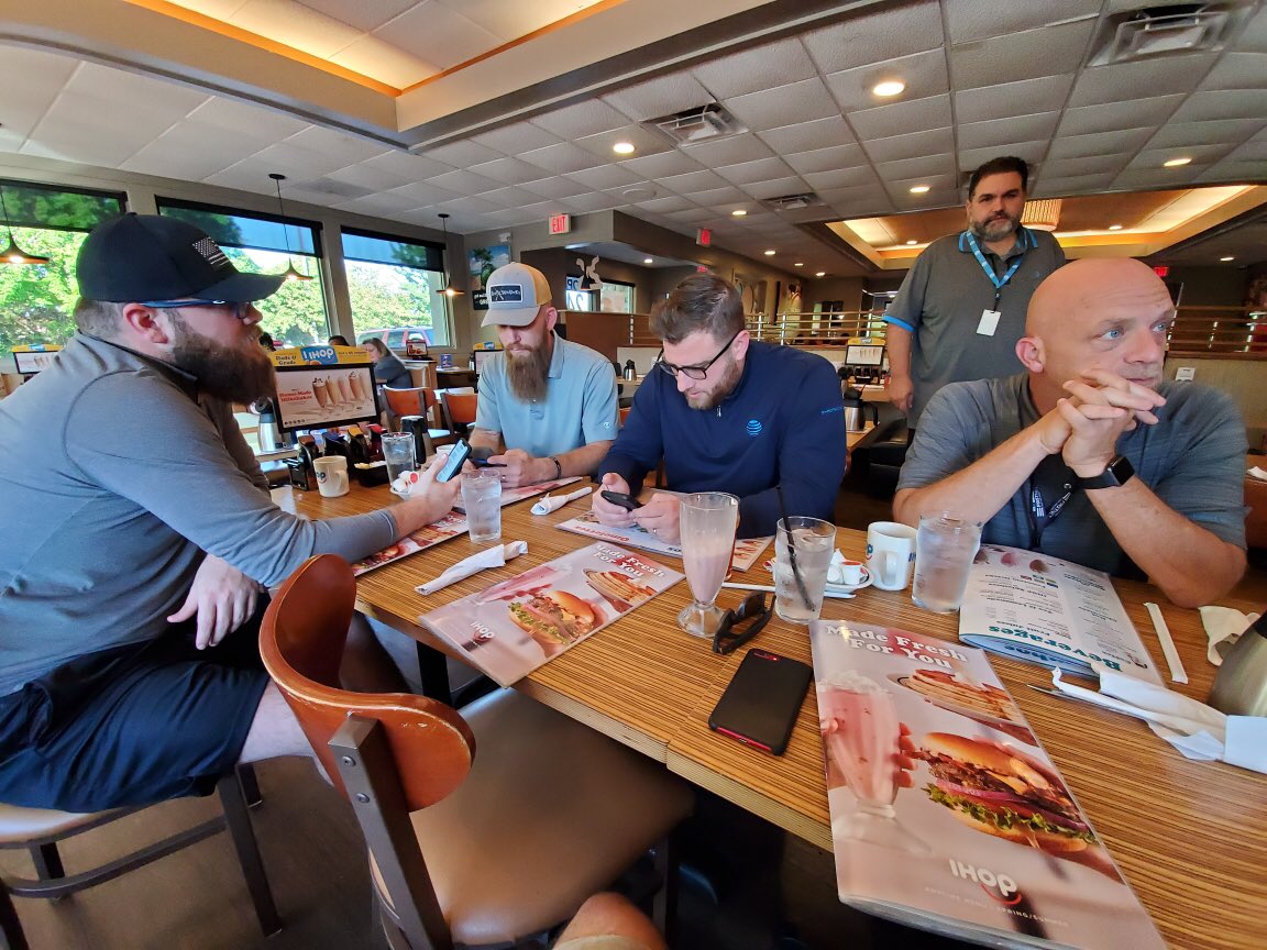 Breakfast with the team!! And yes I ordered a milkshake lol #FridayFeast