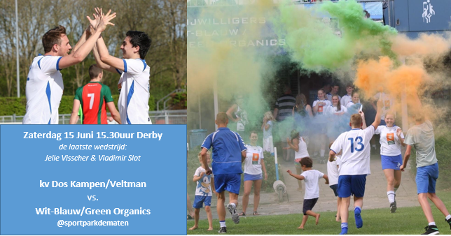 Grote apotheose <a href="/kvdos_kampen/">KV DOS Kampen / Unique Waterontharders</a> &amp; <a href="/WitBlauw/">kv Wit-Blauw/Green Organics</a> in de 4e stadsderby dit jaar!

Alweer de laatste veldwedstrijd van dit seizoen. Natuurlijk gaat het weer om de stadswinst, maar voor beide teams staat er wat op het spel. 

Tot morgen! 

#supporters #korfbal #stadsderby #derby