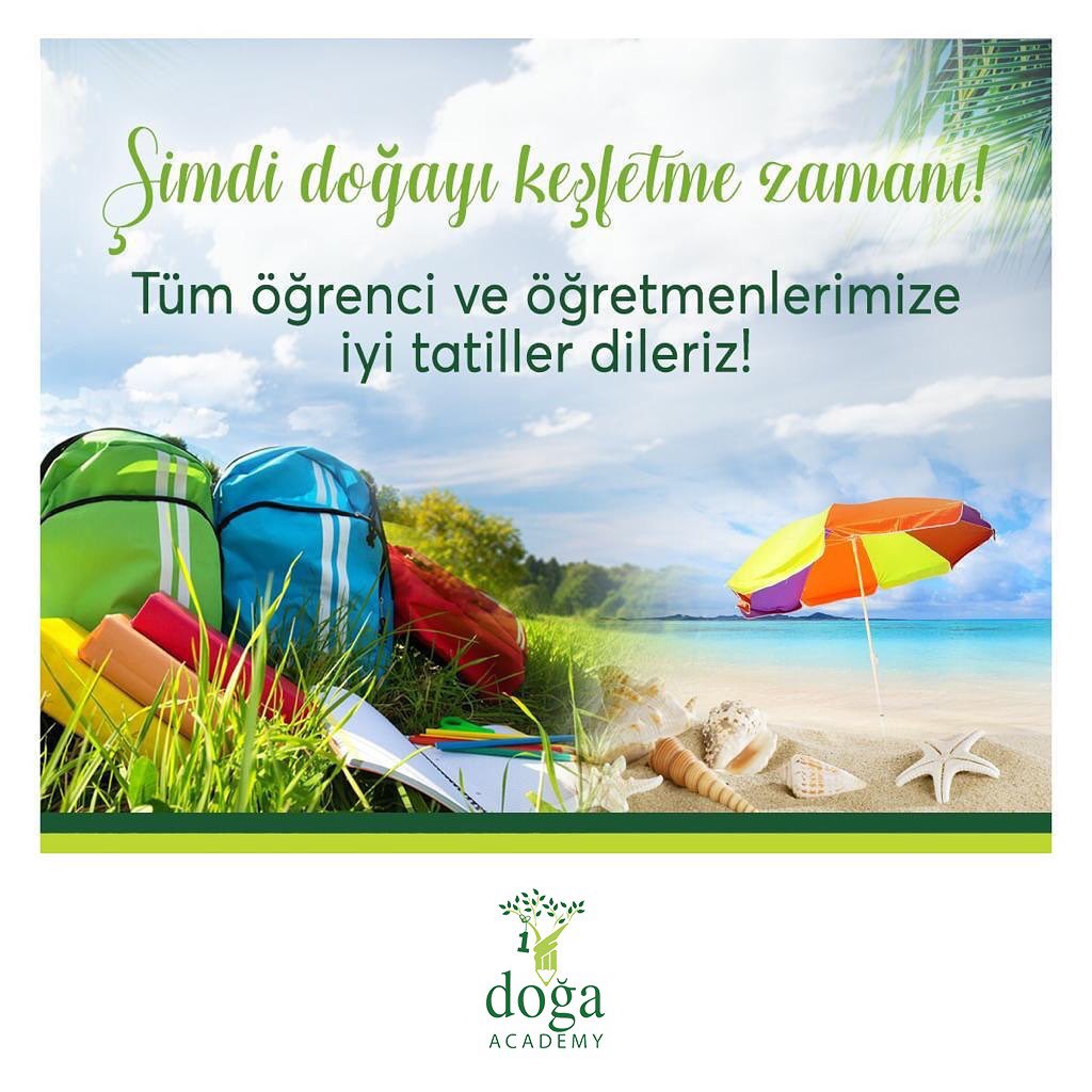Tüm öğrenci ve öğretmenlerimize iyi tatiller dileriz! #dogaacademy #iyitatiller #tatil #karnegünü