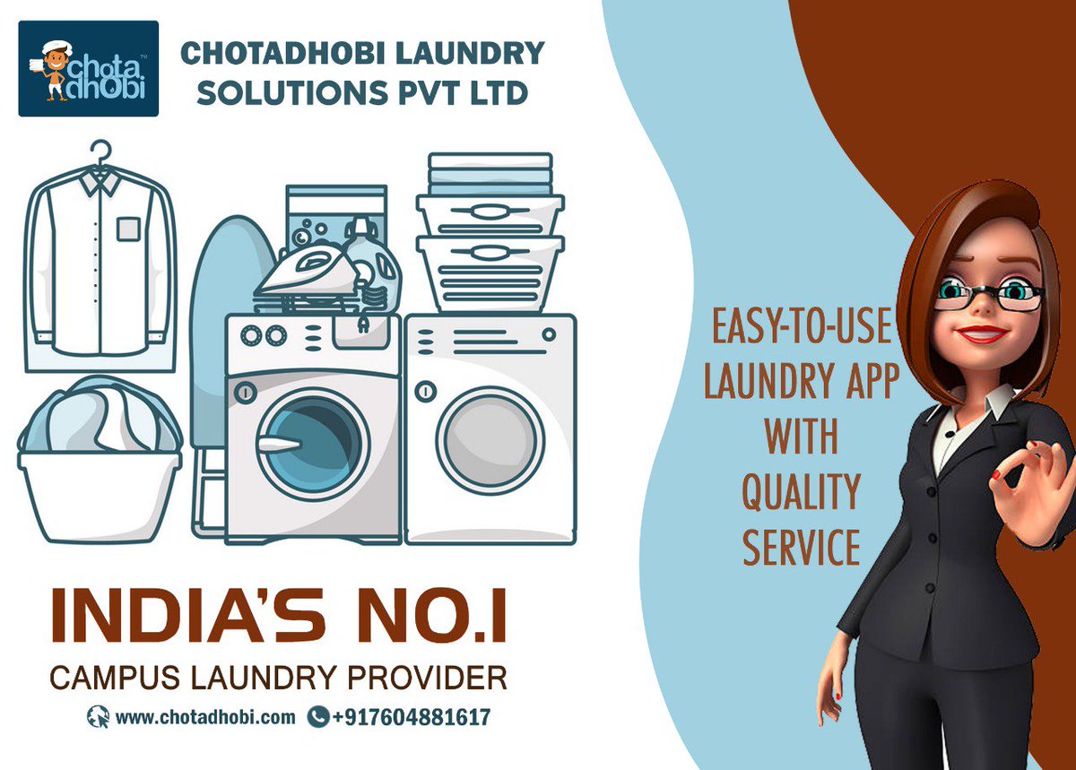 ChotaDhobi's tweet photo. India's No:1 Laundry service provider at Educational Institutions.!!!!

🤙🤙Call us Now: +91 76048 81617
🌐🌐 Visit: https://t.co/3eSDSjsKR5

#WashClothes #LaundryService #WashingMachine #DressWash #Education #Hostel #College #Students #Dress_Washing_Tips https://t.co/1gMnS7rEjr