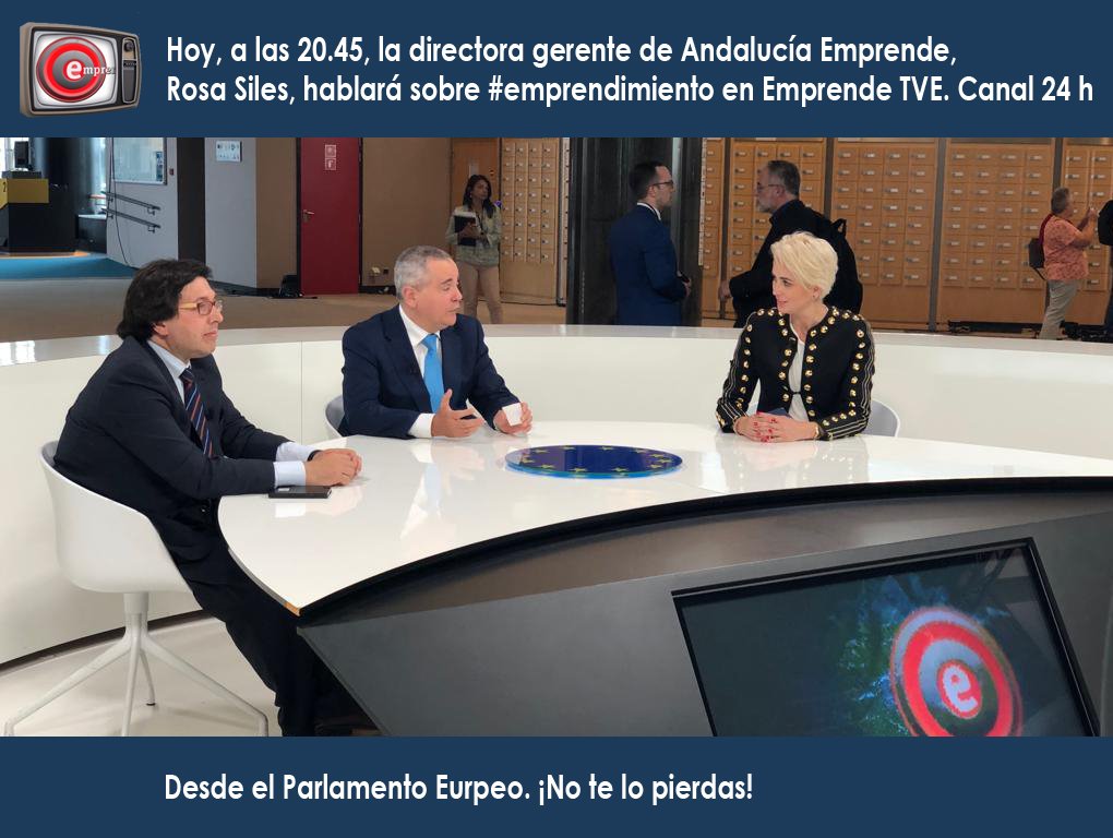 aemprende's tweet photo. 📺 ¡Hoy salimos en @24h_tve @rtve!
🔝 A partir de las 20.45 h. sintoniza el programa @emprendeTVE dirigido por @jromero_tv y @LuisOlivanTV que charlarán con @rosasiles, nuestra directora gerente y @juanmrevuelta de @FinnovaEU desde @Europarl_ES.
🔝 También 👉Domingo, 14.30 h. https://t.co/FUMeUb7BG0