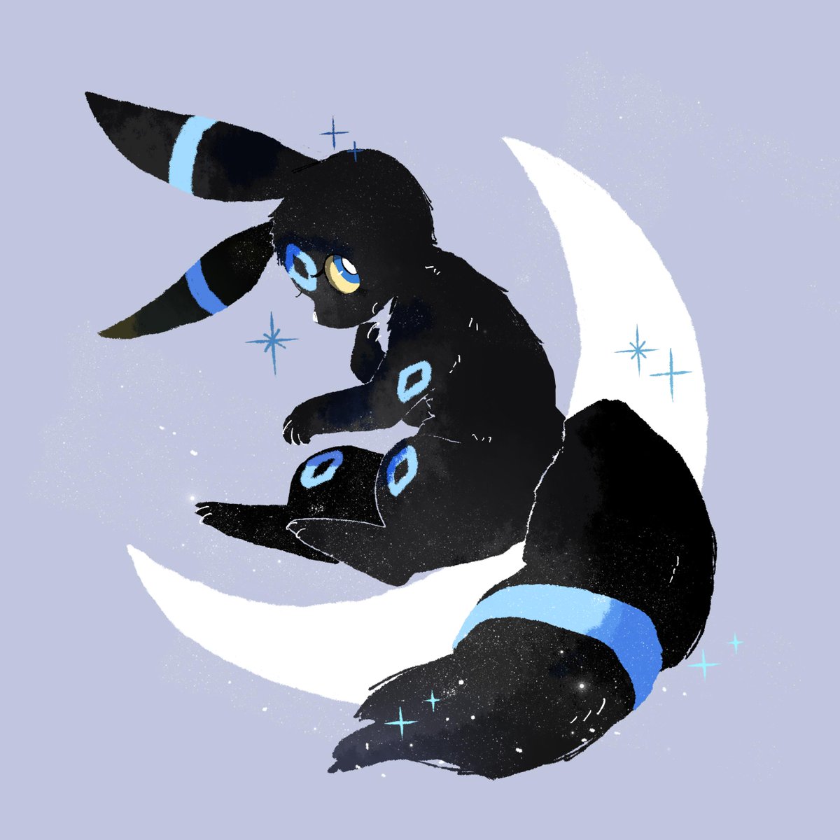 umbreon no humans pokemon (creature) animal focus sitting alternate color full body simple background  illustration images