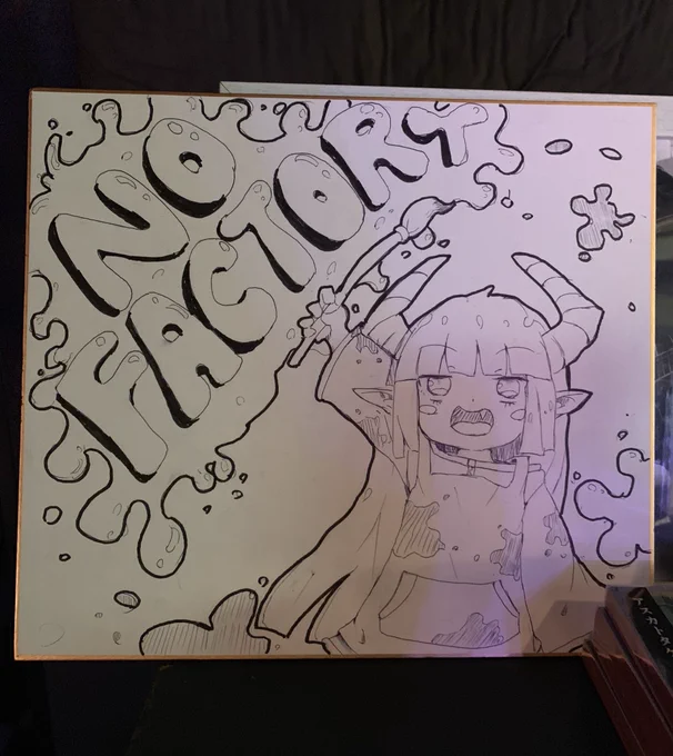 今日はライブペイント系のライブなので色紙書いた! 