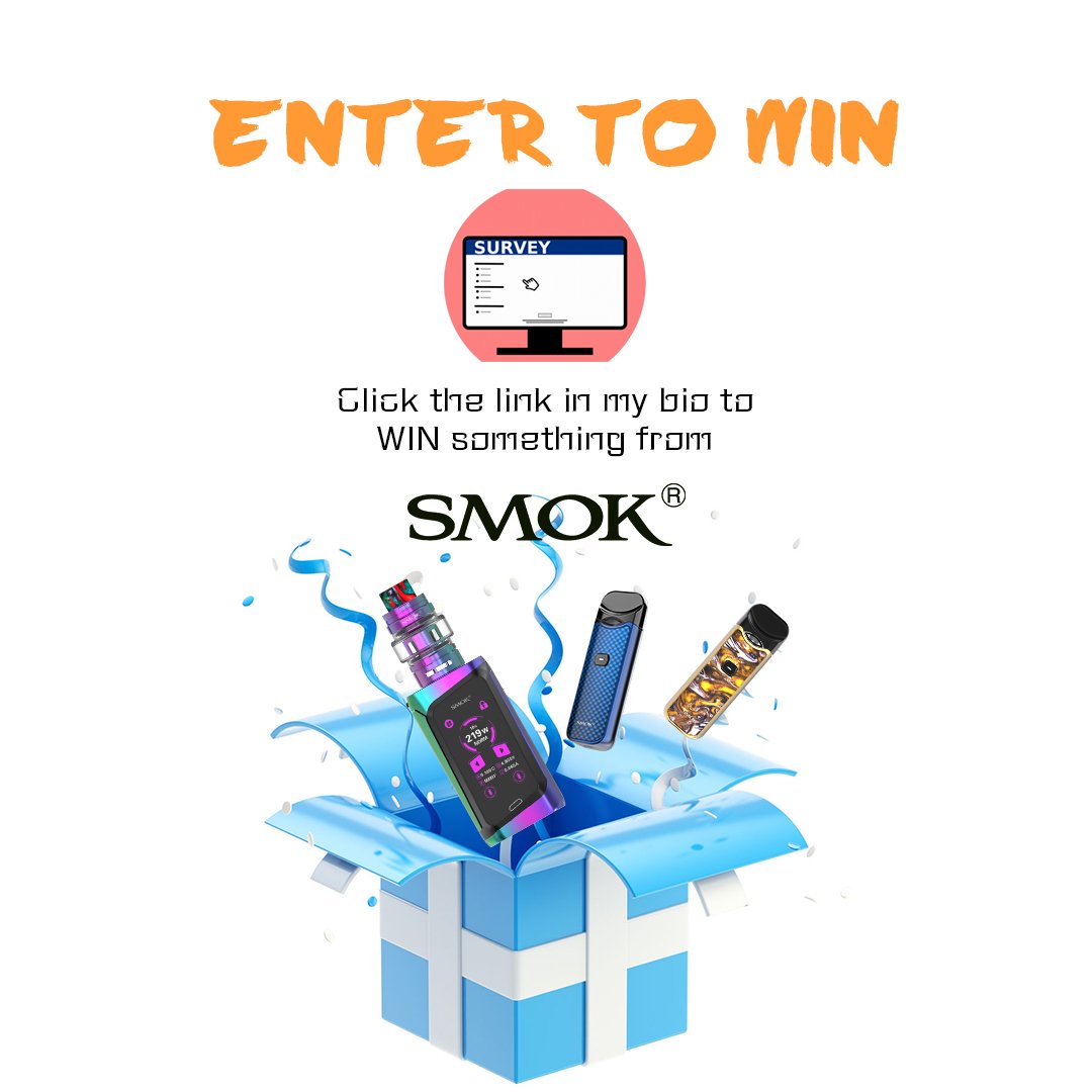 SMOKTECHLOGY's tweet photo. Wanna win SMOK new device?
Finish the quick survey &amp; enter to win.😎😎😎
Mark "done" if you finish ^^
https://t.co/LXeoCdhHsD 
GO GO GO!!!
#smok #smoktech #smokmorph #smoknord #smoknovo #vape https://t.co/xjI5InxPVO