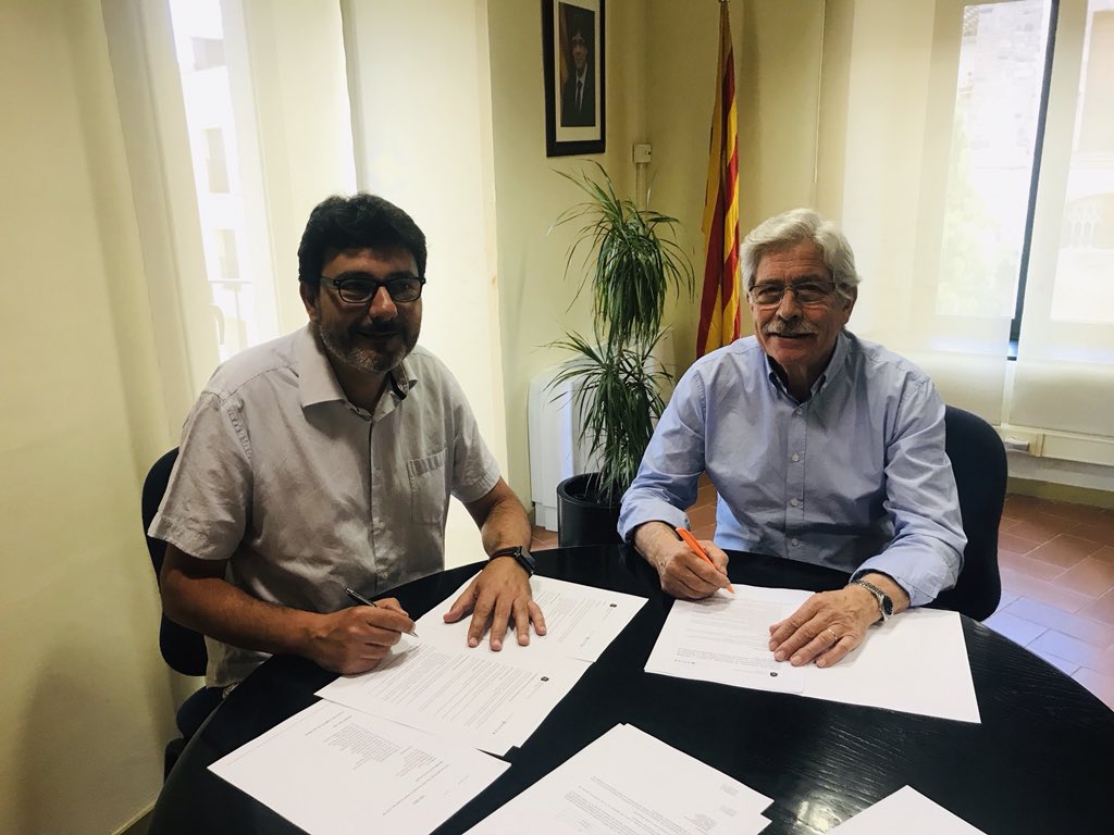 6qbenet's tweet photo. Hem signat conveni amb Ajuntament Santa Coloma per desenvolupar #BaseActiva eina estratègica per al desenvolupament econòmic de la #BaixaSegarra https://t.co/hYz2eYocAa