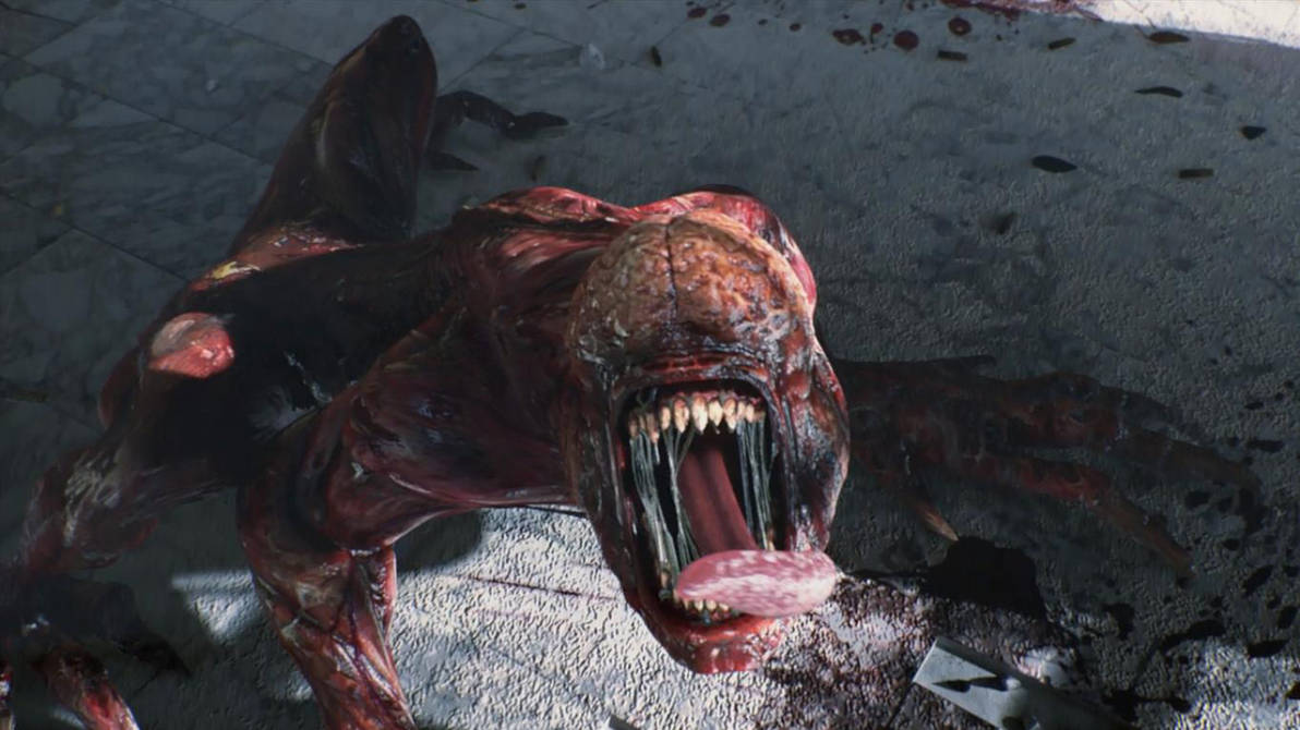 ResiFacts's tweet photo. A Black Market supplier gave Eastern Slav Republic President Svetlana Belikova a selection of cloned Lickers implanted with Plaga parasites. These could be controlled by humans that contained the dominant species, much in the same way Ganado followed their leader. #ResidentEvil https://t.co/BtFet0nC3p
