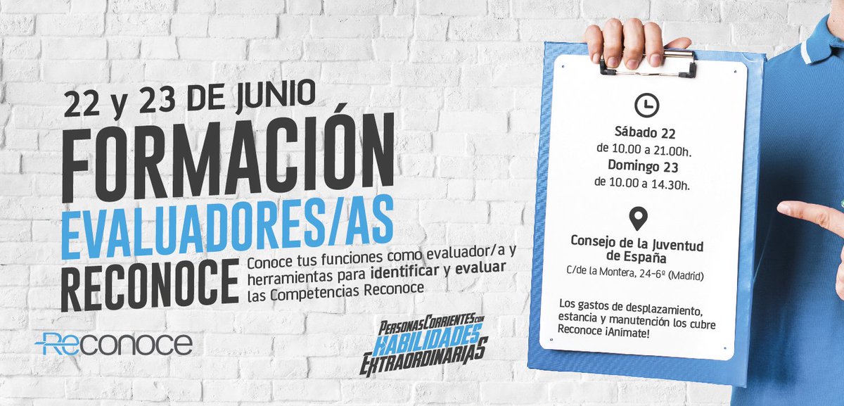 RedReconoce's tweet photo. Formación presencial para evaluadores/as Reconoce 🔹22 y 23 de junio | Conoce el marco general del #ProyectoReconoce y conviértete en un/a evaluador/a para validar las #competencias del #voluntariado de tu #EntidadReconoce 👉 Inscripciones https://t.co/OL3aCCMat6 https://t.co/5MHDwLo0PF
