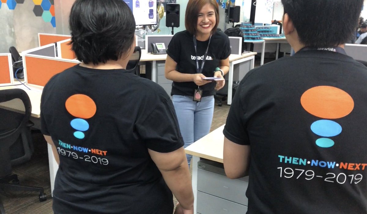 arvinrumbaoa's tweet photo. Happy 40th Anniversary @Teradata 🎉🤓 ! 
#Teradata40 #TeradataSpiritWeek #teradatalife #teradatacertification #TeradataManila https://t.co/mck2J8dNYC