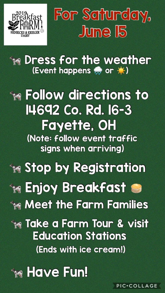fultonbotf's tweet photo. Tomorrow is @fultonbotf! Weโre very excited and wanted to provide you with a few tips, directions and what hashtags to use when sharing your experience on social media. This event will happen ๐ง or โ๏ธ. Please dress for the weather. #FultonBOTF #HenricksKriegerDairy https://t.co/cerGk3JFr1