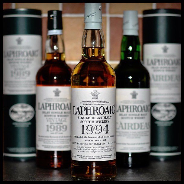 Get on the Laphroaig train because this is going to be a peaty ride. 💭 A special bottling from the 2006 Islay Festival of Malt and Music. This cask was filled in 1994 by John Campbell, Laphroaig’s Distillery Manager, back when he was an apprentice, a… bit.ly/2WHVY0s