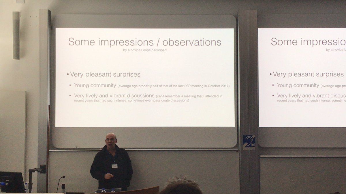 coronal_loops9's tweet photo. Bernhard Fleck and James Klimchuk open the general discussion session which closes the conference.. https://t.co/7hb4Qozrs3