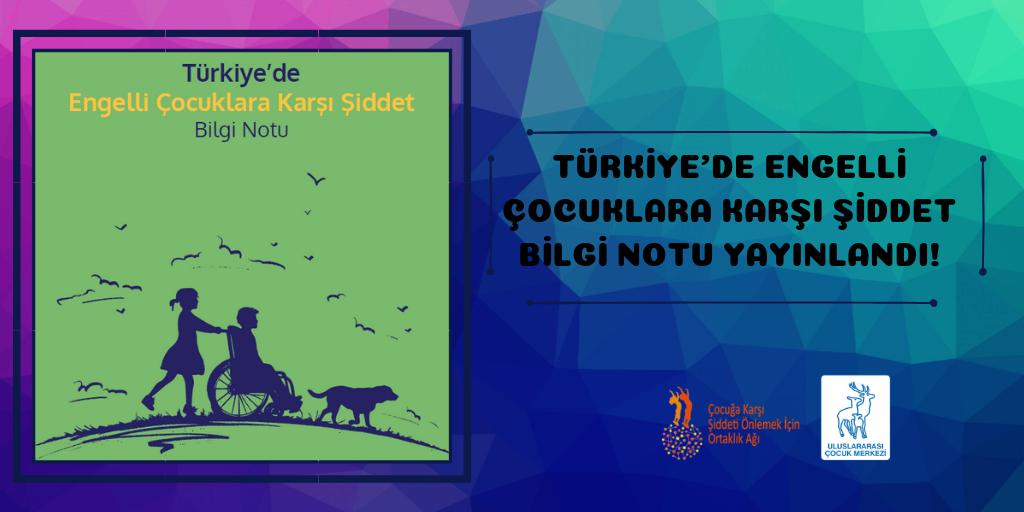 Türkiye'de Engelli Çocuklara Karşı Şiddet Bilgi Notu yayınlandı! "Türkiye’de engelli çocuğa yönelik şiddetin ortadan kaldırılması için öncelikle bu sorunun
görünür kılınması gerekmektedir." 
Bilgi notunu okumak için: bit.ly/2MXIz4K
