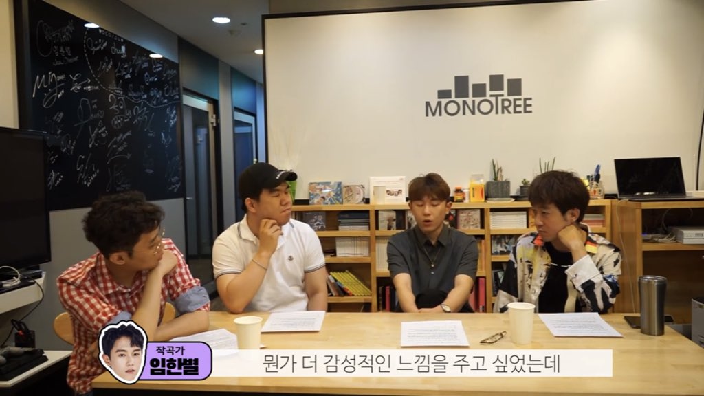 hanbyul: jongdae’s really good at high notes but actually he didn’t want to put alot of them in the album because he wanted it to be more emotional. so hanbyul got them all out of him for may we bye