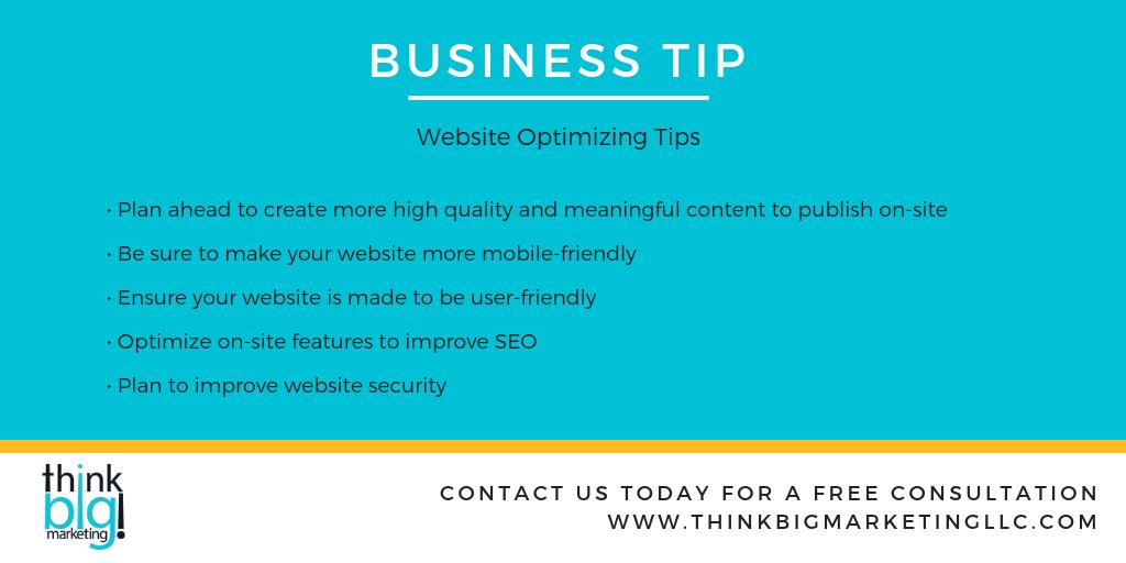 ThinkBigMktg's tweet photo. #ThinkBig #Thinkbigmarketingllc #websitetips #website #WP #business #biztips #onlinemarketing #success #entrepreneur #bizsuccess https://t.co/Xm34lWTtPO