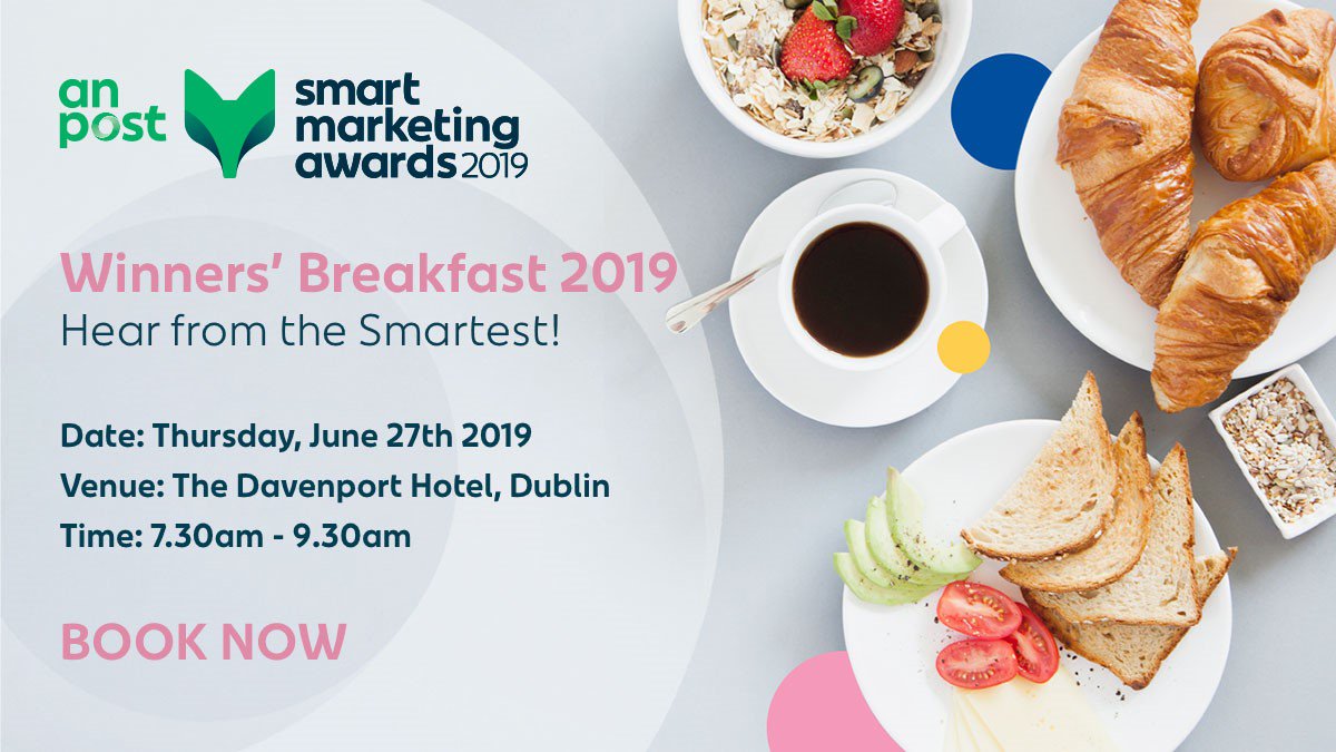 MailMedia_Irl's tweet photo. Don't miss this year's Awards Winners' Breakfast. Hear from Gold Winners @javelindublin and @YourSSE, @publicisdublin and @standardlife and @WeAreStarcom and @Heineken_IE. Register NOW at https://t.co/0NbrTXr7AA … @EventbriteIE
#thesmarts #winnersbreakfast https://t.co/7FEA4KzXip