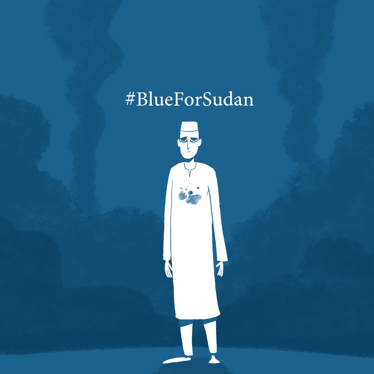 We know..we care #BlueForSudan
