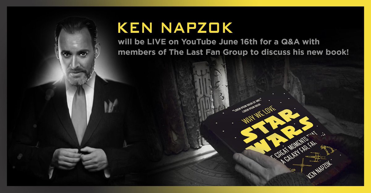 TLFGAdmin's tweet image. Have you read #WhyWeLoveStarWars? Do you have questions for @KenNapzok about this wonderful book? Well you are in luck! 

Join the group today and RSVP to an exclusive Q&amp;amp;A with the author himself this Sunday 5pm EST/2pm PST.  Link to the group is below.

bit.ly/starwarstlfg