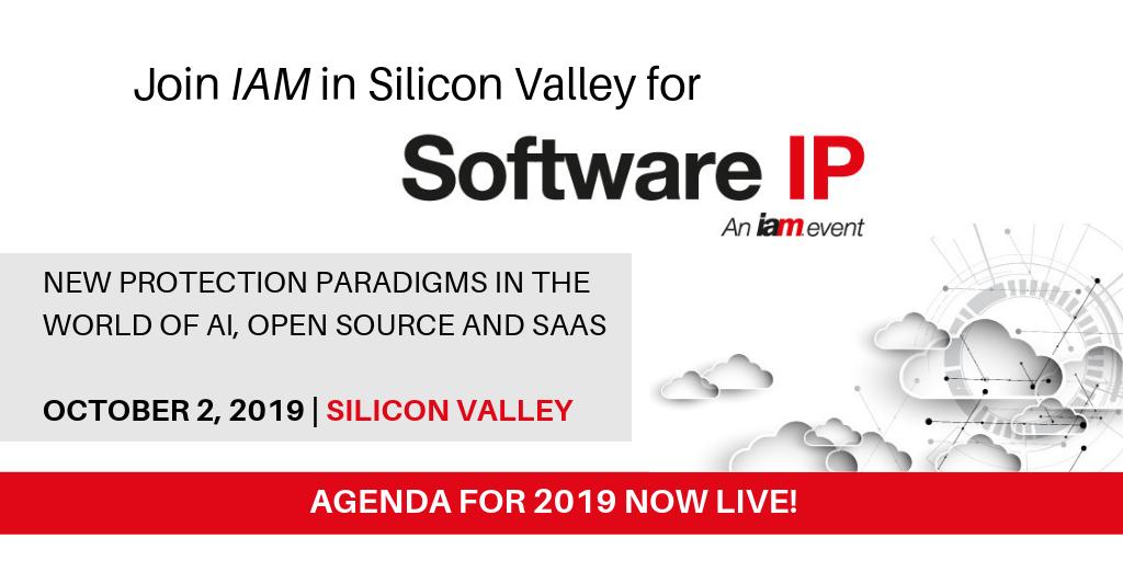 IAM_Alerts's tweet image. The agenda for #SoftwareIP 2019 is now LIVE! Join IAM in Silicon Valley this October to learn how to craft winning IP strategies under the strains of open source, AI, SaaS and more. See the full agenda here: bit.ly/SoftwareIP19