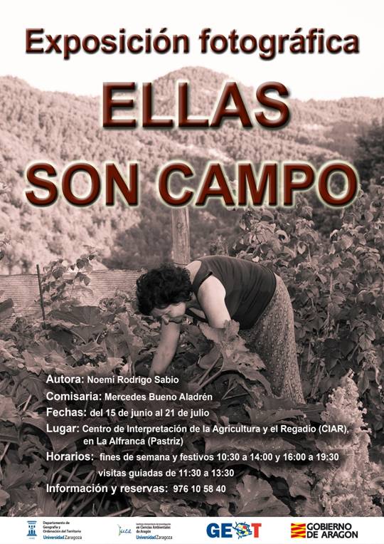 GobAragon's tweet photo. 👩‍🌾 La exposición “Ellas son campo” muestra en el @espacioalfranca las luces y las sombras de la vida de las mujeres en el medio rural. 

🎟 La entrada es libre y puedes visitarla hasta el  21 de julio, en el CIAR #Pastriz - https://t.co/HYvtTXpYD6

@unizar @GobAragon @IA_Mujer https://t.co/AU5ezfVJnj