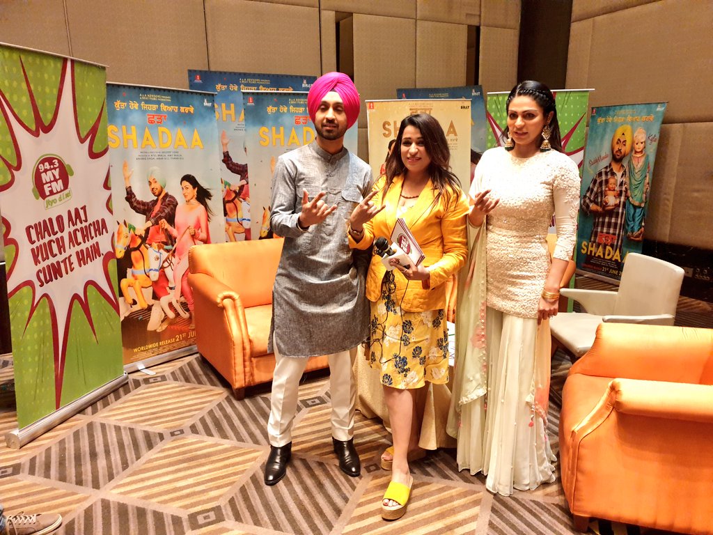 RJMeenakshi1's tweet image. What's Diljit's obsession with @KylieJenner and did Neeru Bajwa got the feels from the same sex ??? This and lots more  WITH the humble and talented @diljitdosanjh and the oh so beautiful  @neerubajwa  for  Most Awaited Movie #SHADAA Interview coming coming out soon  @MYFMIndia