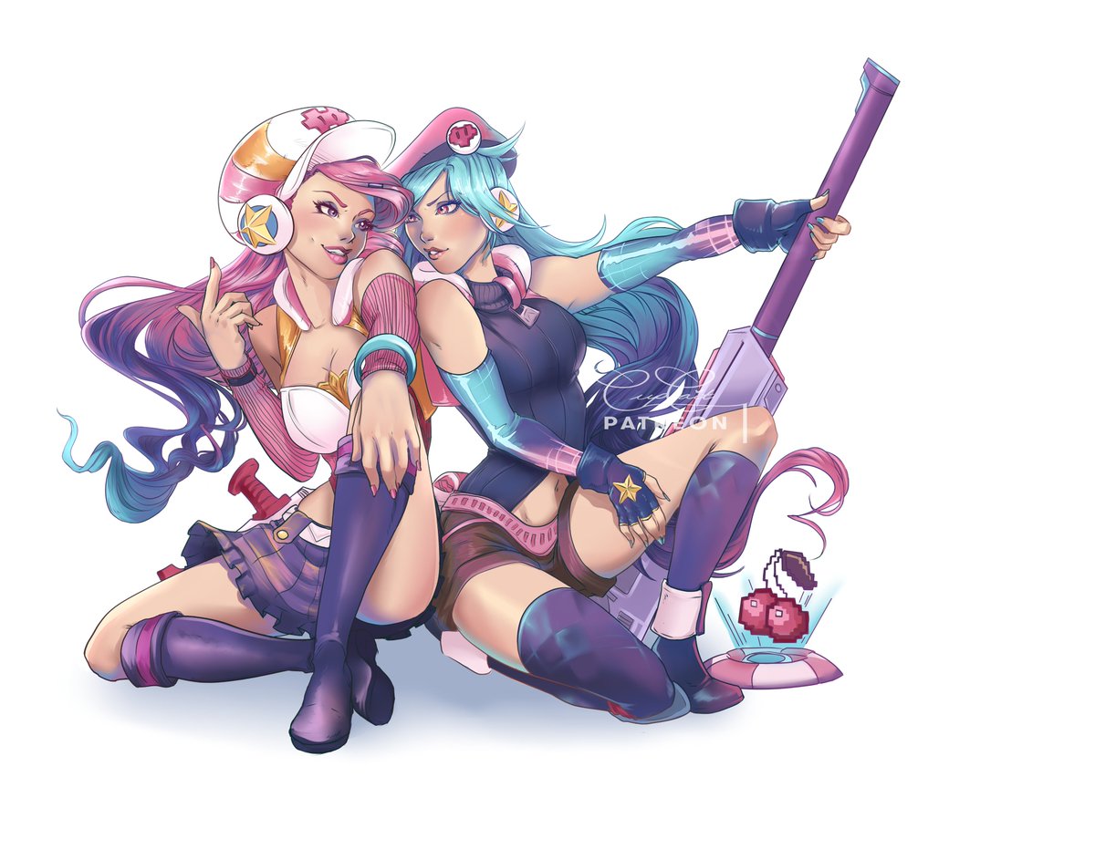 CupCaitDraws's tweet photo. Finished! No-watermark +Full res download available on my Patreon! I don't think I'll be adding a background... #arcadeMF #ArcadeCaitlyn #ArtofLegends #LeagueOfLegends https://t.co/IBaxrK2VfX