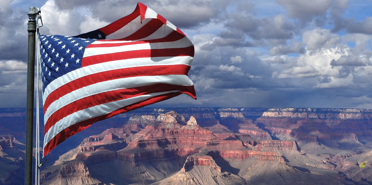 GrandCanyonNPS's tweet photo. Happy #FlagDay! On June 14, 1777 the Continental Congress adopted Betsy Ross's design, known as the Stars &amp; Stripes, to become our flag.  If you can, take some time today to enjoy the beautiful #GreatOutdoors the USA has to offer. Where will you explore? -mq #FridayFeeling https://t.co/gzOPZRLydZ