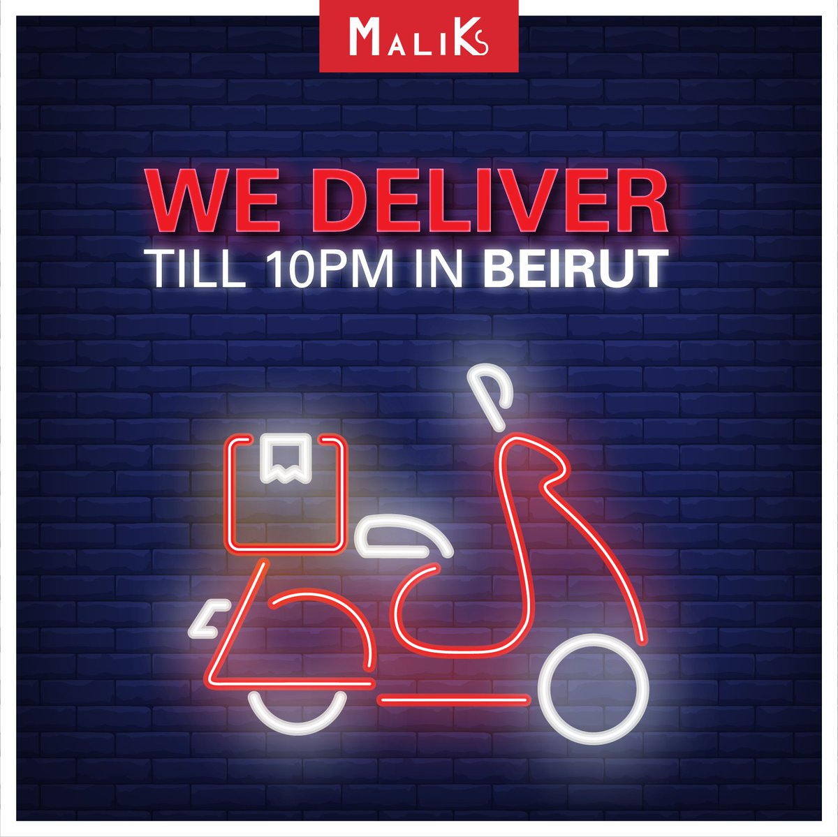 Have any late night orders? We're now delivering in BEIRUT till 10 PM!