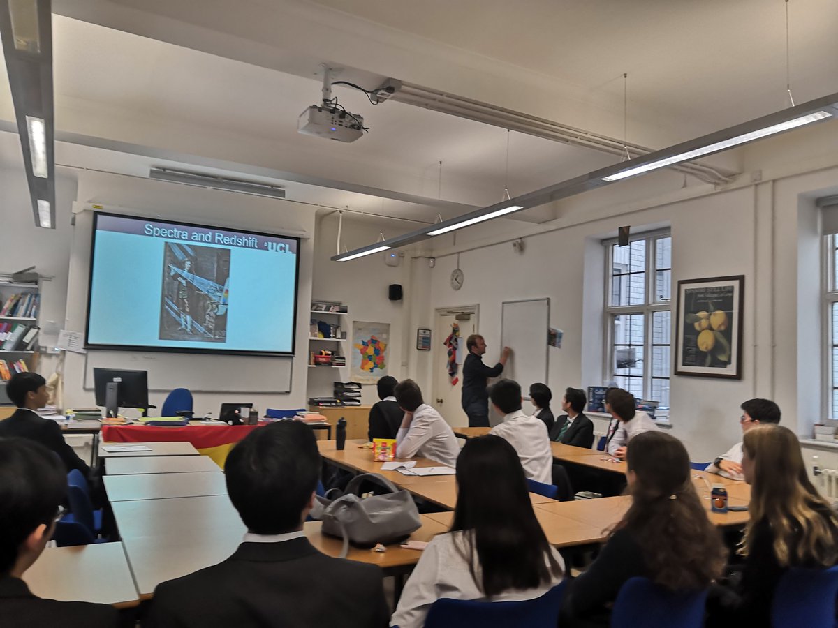 WSPhysics's tweet photo. Very interesting talk from Peter Taylor of UCL on modern cosmology this lunchtime, focusing on dark matter. https://t.co/FQKj7Xsd6z