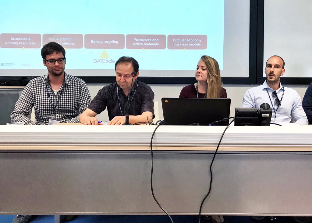 aceleronenergy's tweet image. Our representative Laura at the 2nd Use Panel at the @BatteRIesEurope Raw Materials and Recycling Workshop sharing Aceleron insights about #seconduse batteries! #ReduceReuseRecycle #CircularEconomyWeek #betterbatteries