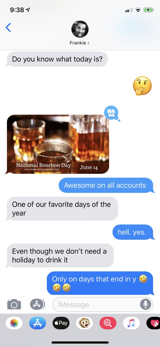 rrschwult's tweet photo. Bc it’s never too early to chat 🥃🥃🥃 with this guy, @FrankieHilbert #cheersfriend #NationalBourbonDay https://t.co/HzuwoimXd2