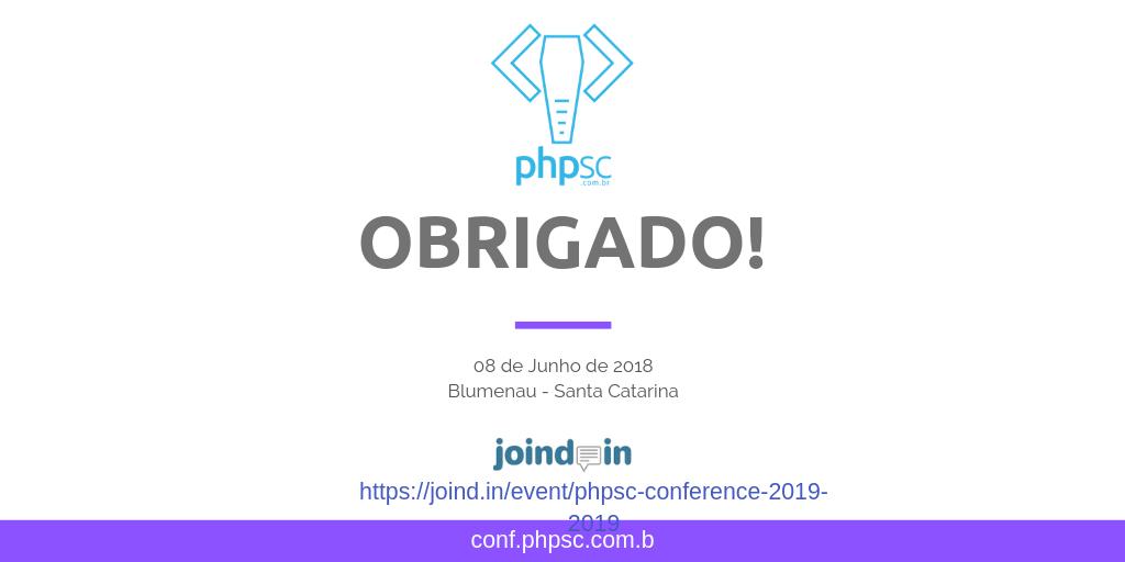 PHP_SC's tweet image. Em nome da comunidade #phpsc a todos os participantes do PHPSC Conference 2019! Baita evento, não foi mesmo?

Ajude-nos a fortalecer e a melhorar nosso evento, avaliando as palestras e o evento no joind.in.

joind.in/event/phpsc-co…