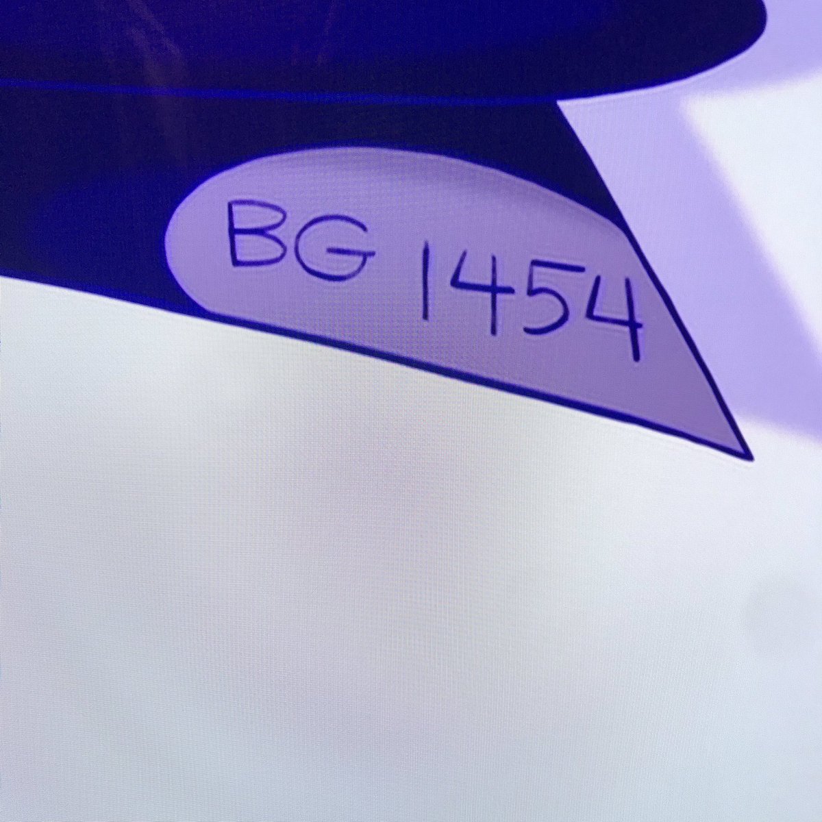 アラジンのラスト、ジーニーがめくりあげた背景に、BG1454という数字が